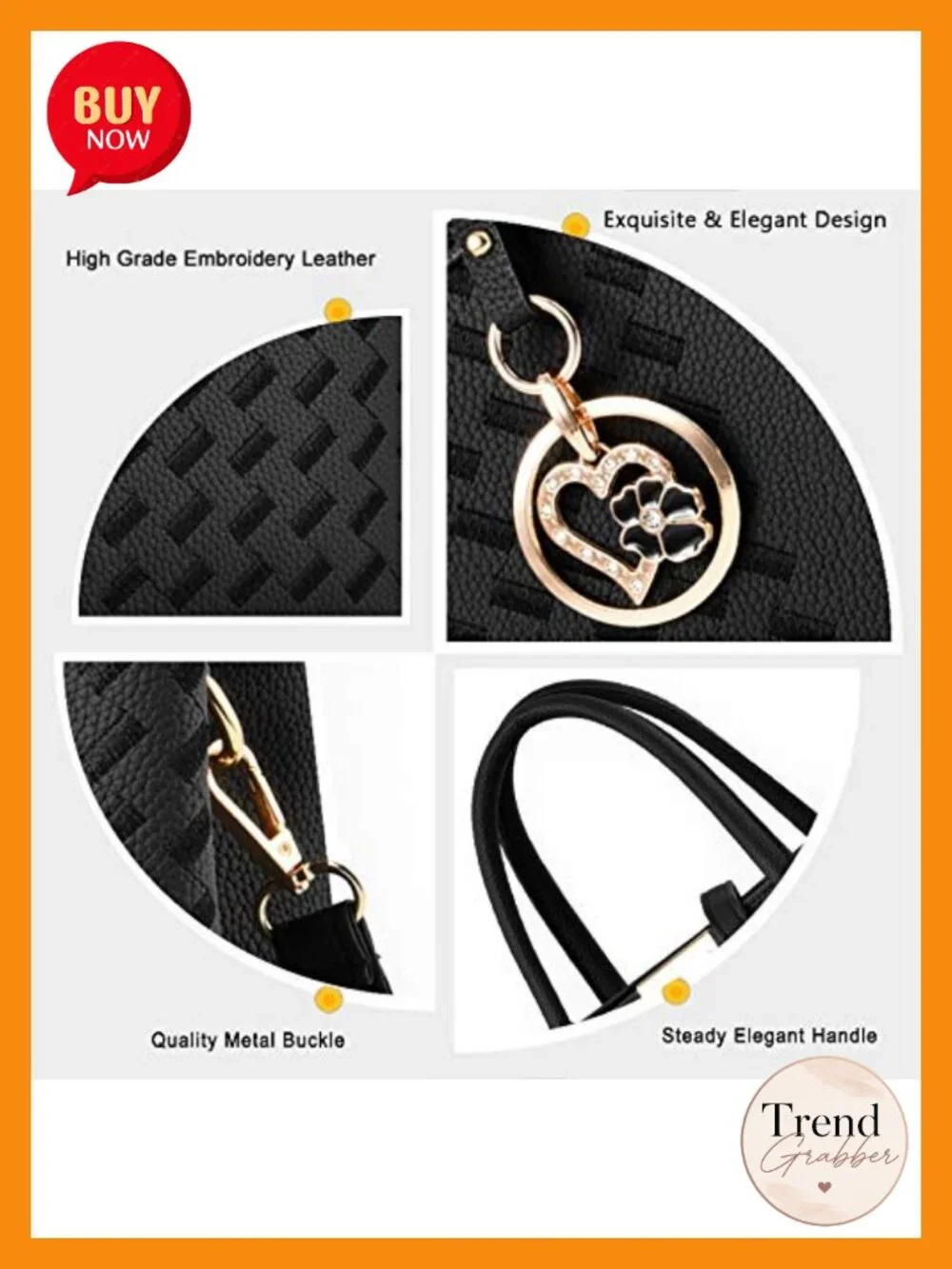 PU Leather Tote Satchel Shoulder Bag Crossbody Top Handle